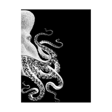 Fab Funky 'Octopus Black And White B' Canvas Art,14x19